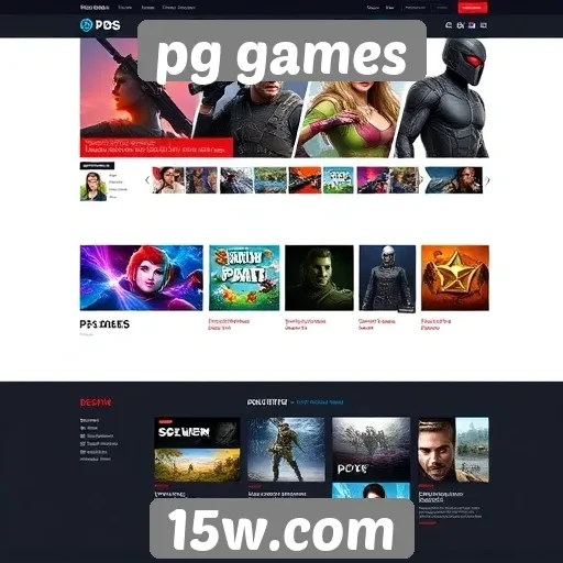 Evolução do design do site pg games ao longo do tempo